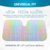 image3Piece Automotive Sunshade Pack 1pc Iridescent Mermaid Front Windshield Sunshade and 2pc Rainbow Sunset Static Cling Window Sunshades for Cars Trucks SUVs Block UV Rays Sun Protection