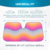 image3Piece Automotive Sunshade Pack 1pc Retro Wave Front Windshield Sunshade and 2pc Rainbow Sunset Static Cling Window Sunshades for Cars Trucks SUVs Block UV Rays Sun Protection