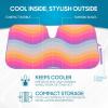 image3Piece Automotive Sunshade Pack 1pc Retro Wave Front Windshield Sunshade and 2pc Rainbow Sunset Static Cling Window Sunshades for Cars Trucks SUVs Block UV Rays Sun Protection