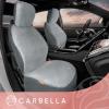 image3Piece Combo Sheepskin Car Seat Covers and Steering Wheel Cover Soft Plush Comfy Faux Fur Car Seat Covers Cute Automotive Seat Protectors Covers for Cars Car Accessories for Women PinkGray Fur
