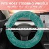 imageAspen Mint Fuzzy Steering Wheel Cover for Women  Cute and Stylish Fluffy Fur Steering Wheel Cover for Cars Trucks Vans SUVs Universal Fit for Wheel Sizes 145 to 155 inches