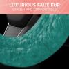 imageAspen Mint Fuzzy Steering Wheel Cover for Women  Cute and Stylish Fluffy Fur Steering Wheel Cover for Cars Trucks Vans SUVs Universal Fit for Wheel Sizes 145 to 155 inches