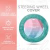 imageAspen Mint Fuzzy Steering Wheel Cover for Women  Cute and Stylish Fluffy Fur Steering Wheel Cover for Cars Trucks Vans SUVs Universal Fit for Wheel Sizes 145 to 155 inches