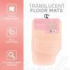 imageAutomotive Floor Mats for Cars 2 Piece Car Floor Mats Purple Translucent TrimtoFit All Weather Clear Car Mats for Auto Truck Van SUV Car Accessories for WomenPeach Pink
