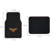 imageBDK WBMT1301 Batman Carpet Car Floor Mats Black ampamp Yellow Logo  4 Pieces Rubber Backing Front ampamp Rear Full SetClassic Wonderwoman