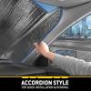 imageBDK Warner Bros DC Comics New Superman 2022 Car Accessories Accordion Folding Windshield Sun Shade UV Block Double Bubble Car Window Shades 58 x 27 in Keeps Vehicle Cool Protects from Sun DamageBatman