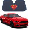 imageBDK Warner Bros DC Comics New Superman 2022 Car Accessories Accordion Folding Windshield Sun Shade UV Block Double Bubble Car Window Shades 58 x 27 in Keeps Vehicle Cool Protects from Sun DamageSuperman Blue