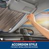imageBDK Warner Bros DC Comics New Superman 2022 Car Accessories Accordion Folding Windshield Sun Shade UV Block Double Bubble Car Window Shades 58 x 27 in Keeps Vehicle Cool Protects from Sun DamageSuperman Blue