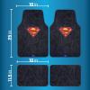 imageBDK Warner Bros DC Comics Superman 4pc Carpet Floor Mats Car Accessories  Set for Car Truck Van SUV  NoSlip Grip  Universal Fit Front 26quot x 165quot Rear 14quot x 165quotSuperman