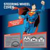 imageBDK Warner Bros DC Comics Superman Car Accessories Ergonomic Grip Steering Wheel Cover  Universal Size 145155 in Diameter Protects and Insulates for Car Truck Van SUVSuperman Steering Wheel Cover