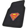 imageBDK Warner Brothers DC Comics Superman Car Accessories Floor Mats  Universal Fit Front 26 x 165 in ampamp Rear 14 x 165 in Full Set Black Car Mats with NonSlip GripClassic Superman