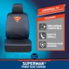 imageBDK Warner Brothers DC Superman Front ampamp Rear Car Seat Covers Full Set  Easy to Install Durable ampamp Polyester Car Seat Cover  All Vehicles Airbag Compatible Universal Car Accessories Black ampamp Gray2 Front