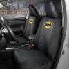 imageBDK Warner Brothers DC Superman Front ampamp Rear Car Seat Covers Full Set  Easy to Install Durable ampamp Polyester Car Seat Cover  All Vehicles Airbag Compatible Universal Car Accessories Black ampamp Gray2 Front