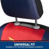 imageBDK Warner Brothers DC Superman Front ampamp Rear Car Seat Covers Full Set  Easy to Install Durable ampamp Polyester Car Seat Cover  All Vehicles Airbag Compatible Universal Car Accessories Black ampamp Gray2 Front