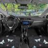 imageBlack Leopard ampamp Butterfly Car Seat Covers 2 Pack Animal Print Front Seat Covers for Cars with Matching Steering Wheel Cover Cute Automotive Interior Covers for Trucks Van SUVBlack Leopard  Butterflies