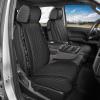 imageBlingStitch Car Seat Covers Full Set  Luxurious Black Vegan Leather Seat Covers for CarsBlack with Black Crystals