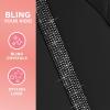 imageBlingStitch Car Seat Covers Full Set  Luxurious Black Vegan Leather Seat Covers for CarsBlack with Black Crystals