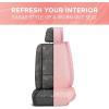 imageBlingStitch Car Seat Covers Full Set  Luxurious Black Vegan Leather Seat Covers for CarsFront Seats