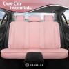 imageBlingStitch Car Seat Covers Full Set  Luxurious Black Vegan Leather Seat Covers for CarsFull Set