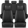 imageBlingStitch Car Seat Covers Full Set  Luxurious Black Vegan Leather Seat Covers for CarsFull Set
