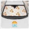 imageCampampC Blue Daisy Car Windshield Sun Shade  Sun Visor Sunshade for Car Windshield  Window Shades for Cars SUV ampamp Truck  Dash Cover UV Protection for Front Window Shade Accessories  57quot x 27quotOrange Floral
