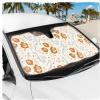 imageCampampC Blue Daisy Car Windshield Sun Shade  Sun Visor Sunshade for Car Windshield  Window Shades for Cars SUV ampamp Truck  Dash Cover UV Protection for Front Window Shade Accessories  57quot x 27quotOrange Floral