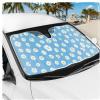 imageCampampC Blue Daisy Car Windshield Sun Shade  Sun Visor Sunshade for Car Windshield  Window Shades for Cars SUV ampamp Truck  Dash Cover UV Protection for Front Window Shade Accessories  57quot x 27quotBlue Daisy
