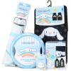 imageCinnamoroll Car Seat Covers Car Floor Mats Steering Wheel Cover Windshield Sun Shade for Car Gift Pack Car Air Freshener Black and Blue Hello Kitty Car Accessories for Women 9pc Combo