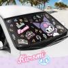 imageCinnamoroll Cute Windshield Sun Shade Official Sanrio Sun Shade for Window Cinnamoroll Car Accessories for Women Lemon ChillNeon Party Kuromi