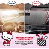 imageCinnamoroll Cute Windshield Sun Shade Official Sanrio Sun Shade for Window Cinnamoroll Car Accessories for Women Lemon ChillRed Bow Dreams