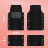 imageCrystal Two Tone Carpet Car Floor Mats  Black Rhinestone Bling Style Auto Accessories