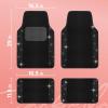 imageCrystal Two Tone Carpet Car Floor Mats  Silver Rhinestone Bling Style Auto AccessoriesBlack Crystals on Black