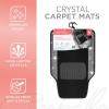 imageCrystal Two Tone Carpet Car Floor Mats  Silver Rhinestone Bling Style Auto AccessoriesSilver Crystals on Black
