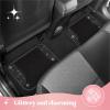 imageDiamond Bling Car Mats 4Piece Set Shiny Rhinestone Crystal Carpet Car Floor Mats TwoTone Floor Mats for Cars Cute Automotive Floor Mats for Women BlackBlack