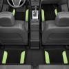 imageDiamond Bling Car Mats 4Piece Set Shiny Rhinestone Crystal Carpet Car Floor Mats TwoTone Floor Mats for Cars Cute Automotive Floor Mats for Women BlackLemon Lime