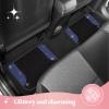imageDiamond Bling Car Mats 4Piece Set Shiny Rhinestone Crystal Carpet Car Floor Mats TwoTone Floor Mats for Cars Cute Automotive Floor Mats for Women BlackBlue