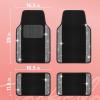 imageDiamond Bling Car Mats 4Piece Set Shiny Rhinestone Crystal Carpet Car Floor Mats TwoTone Floor Mats for Cars Cute Automotive Floor Mats for Women BlackSilver