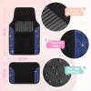 imageDiamond Bling Car Mats 4Piece Set Shiny Rhinestone Crystal Carpet Car Floor Mats TwoTone Floor Mats for Cars Cute Automotive Floor Mats for Women BlackBlue