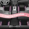 imageDiamond Bling Car Mats 4Piece Set Shiny Rhinestone Crystal Carpet Car Floor Mats TwoTone Floor Mats for Cars Cute Automotive Floor Mats for Women BlackLight Pink