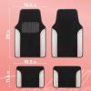 imageDiamond Bling Car Mats 4Piece Set Shiny Rhinestone Crystal Carpet Car Floor Mats TwoTone Floor Mats for Cars Cute Automotive Floor Mats for Women BlackPink Silver