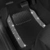 imageDiamond Bling Car Mats 4Piece Set Shiny Rhinestone Crystal Carpet Car Floor Mats TwoTone Floor Mats for Cars Cute Automotive Floor Mats for Women BlackSilver