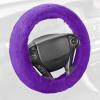 imageFaux Fur Steering Wheel Cover for Women  Wool Sheepskin Fluffy Fleece Warm and Cozy Comfort for Hands in Winter Fits Most Steering Wheel Sizes 145  15 inchPurple Faux Fur