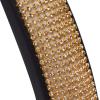 imageFaux Fur Steering Wheel Cover for Women  Wool Sheepskin Fluffy Fleece Warm and Cozy Comfort for Hands in Winter Fits Most Steering Wheel Sizes 145  15 inchBling Crystal Diamonds  Gold