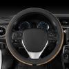 imageFaux Fur Steering Wheel Cover for Women  Wool Sheepskin Fluffy Fleece Warm and Cozy Comfort for Hands in Winter Fits Most Steering Wheel Sizes 145  15 inchBling Crystal Diamonds  Gold