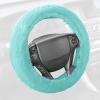 imageFaux Fur Steering Wheel Cover for Women  Wool Sheepskin Fluffy Fleece Warm and Cozy Comfort for Hands in Winter Fits Most Steering Wheel Sizes 145  15 inchMint Green Faux Fur