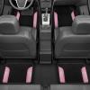 imageGlitter Bling Car Mats 4Piece Set TwoTone Shiny Carpet Car Floor Mats StainResistant Floor Mats for Cars for Women Universal Car Mat Set Automotive Floor Mats  Pink
