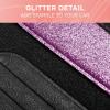 imageGlitter Bling Car Mats 4Piece Set TwoTone Shiny Carpet Car Floor Mats StainResistant Floor Mats for Cars for Women Universal Car Mat Set Automotive Floor Mats  Purple