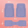 imageHeavy Duty Rubber 4Piece Beige Car Floor Mats  Universal Trimmable AllWeather Car Accessories  Girl Car Accessories for Women ampamp Cute Car Mats for Women for Girly Car Decor Truck ampamp SUVLavender
