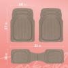 imageHeavy Duty Rubber 4Piece Beige Car Floor Mats  Universal Trimmable AllWeather Car Accessories  Girl Car Accessories for Women ampamp Cute Car Mats for Women for Girly Car Decor Truck ampamp SUVBeige