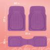 imageHeavy Duty Rubber 4Piece Beige Car Floor Mats  Universal Trimmable AllWeather Car Accessories  Girl Car Accessories for Women ampamp Cute Car Mats for Women for Girly Car Decor Truck ampamp SUVPurple